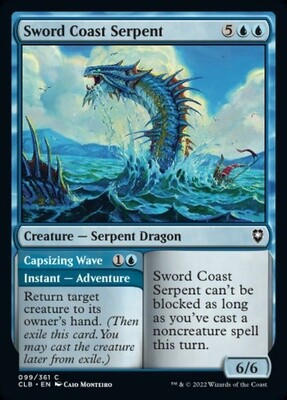 Sword Coast Serpent // Capsizing Wave (Commander Legends: Battle for Baldur's Gate, 99, Foil)