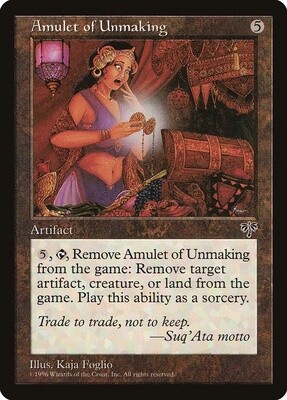 Amulet of Unmaking (Mirage, 293, Nonfoil)