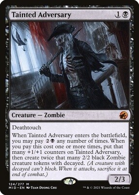 Tainted Adversary (Innistrad: Midnight Hunt, 124, Nonfoil)