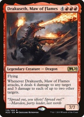 Drakuseth, Maw of Flames (Core Set 2020, 136, Foil)