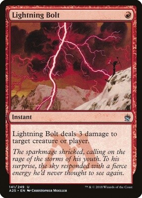 Lightning Bolt (Masters 25, 141, Nonfoil)