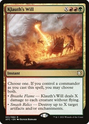 Klauth's Will (Forgotten Realms Commander, 51, Nonfoil)