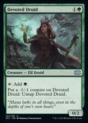 Devoted Druid (Double Masters 2022, 143, Foil)