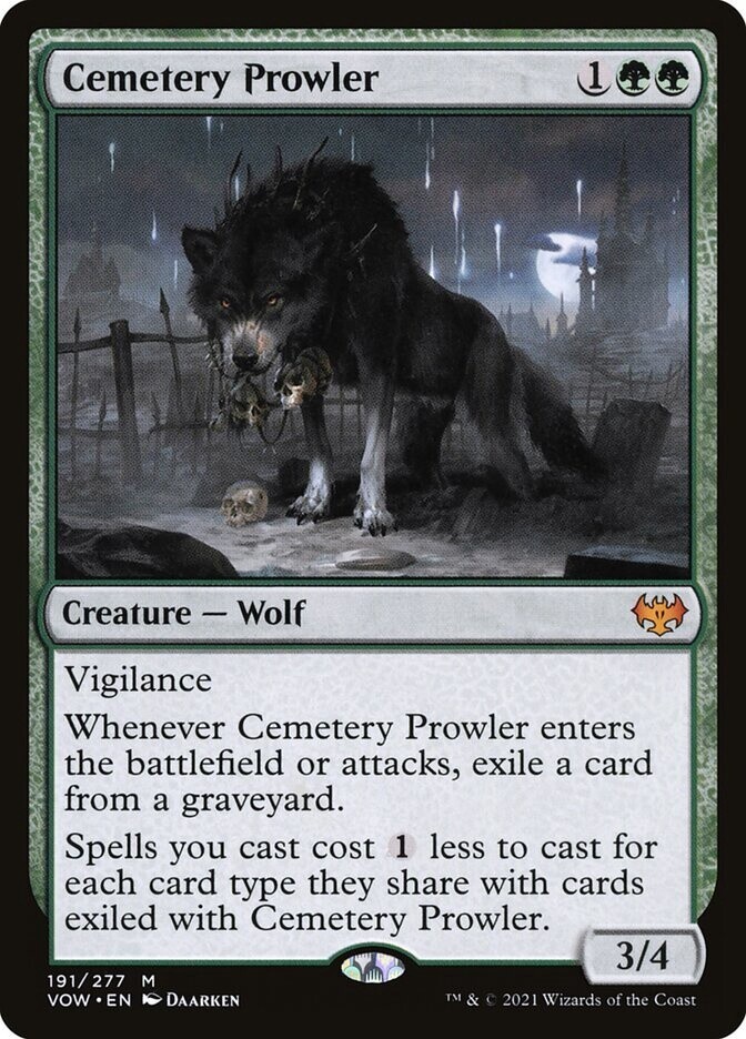 Cemetery Prowler (Innistrad: Crimson Vow, 191, Nonfoil)