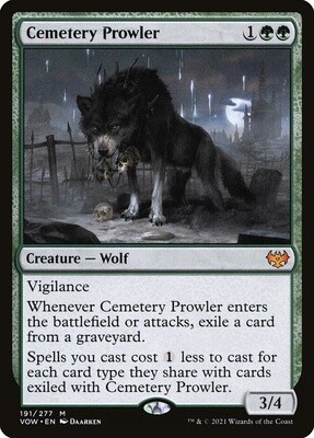 Cemetery Prowler (Innistrad: Crimson Vow, 191, Foil)