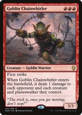 Goblin Chainwhirler (Dominaria, 129, Nonfoil)