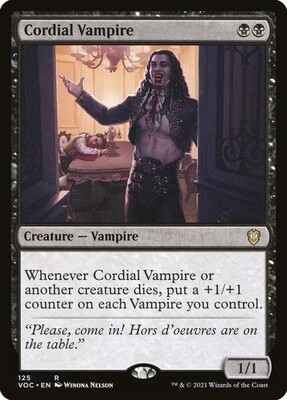 Cordial Vampire (Crimson Vow Commander, 125, Nonfoil)