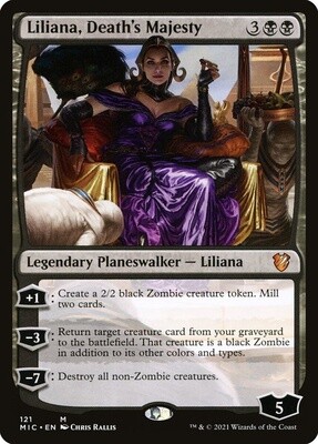Liliana, Death's Majesty (Midnight Hunt Commander, 121, Nonfoil)
