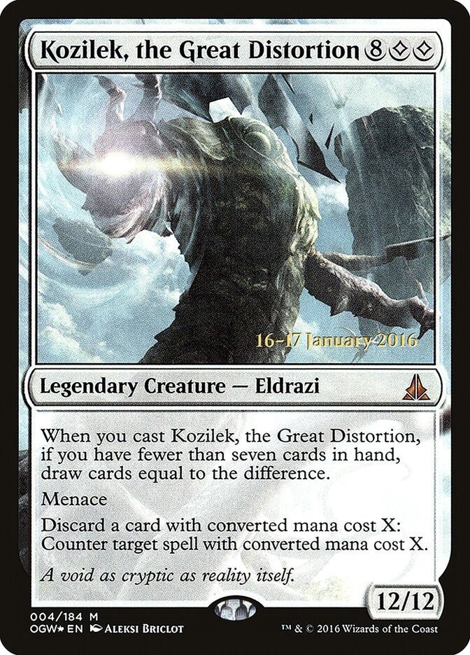 Kozilek, the Great Distortion (Oath of the Gatewatch Promos, 4s, Foil)