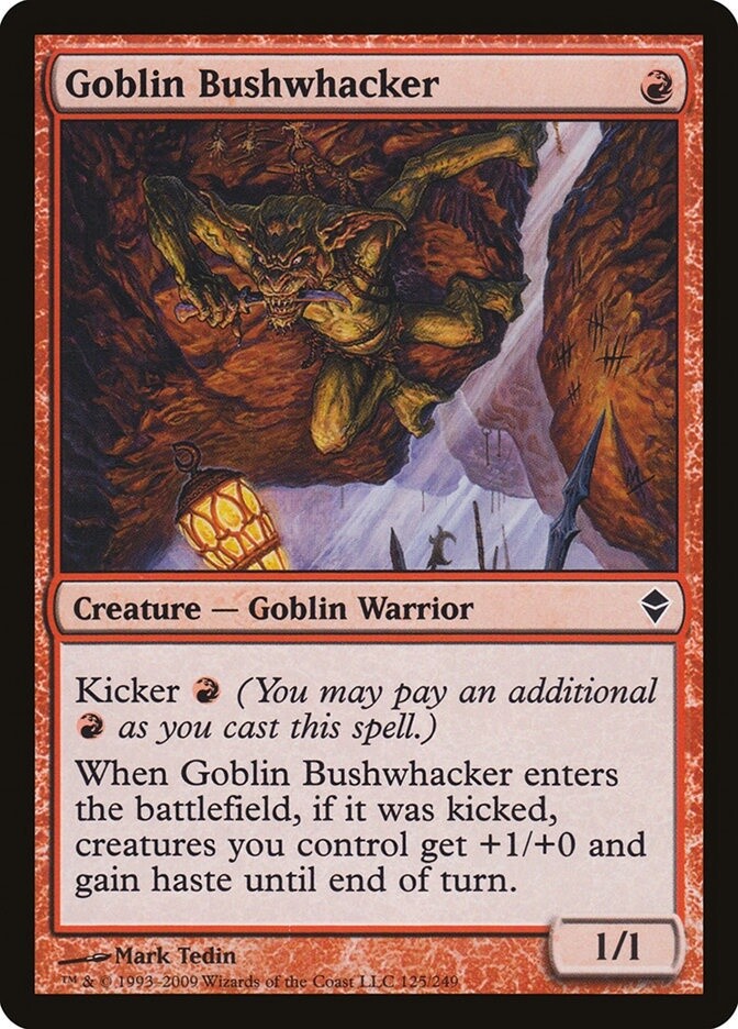 Goblin Bushwhacker (Zendikar, 125, Nonfoil)