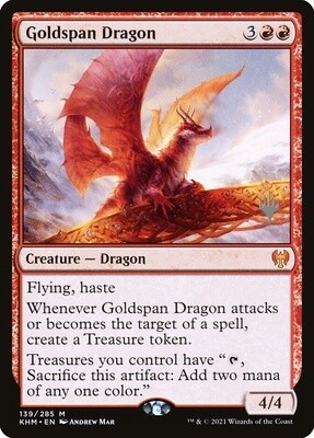 Goldspan Dragon (Kaldheim Promos, 139p, Nonfoil)