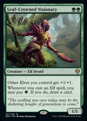 Leaf-Crowned Visionary (Dominaria United, 167, Nonfoil)