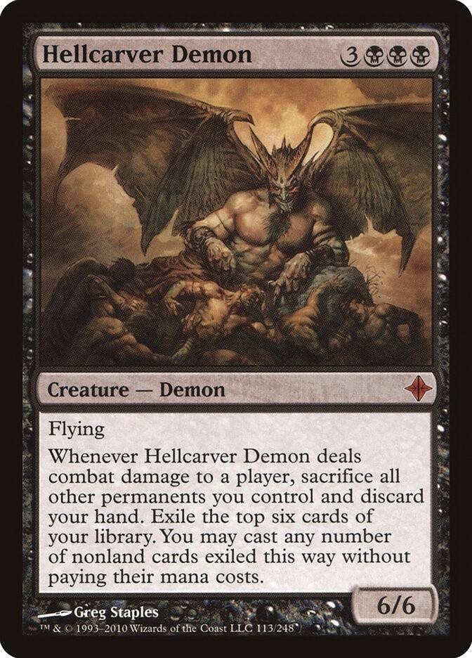 Hellcarver Demon (Rise of the Eldrazi, 113, Nonfoil)