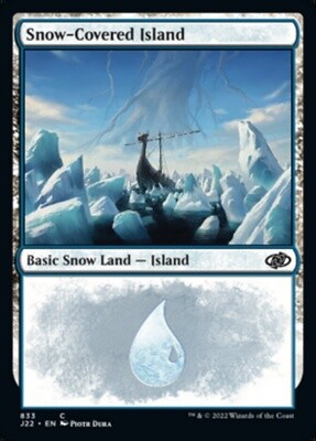 Snow-Covered Island (Jumpstart 2022, 833, Nonfoil)