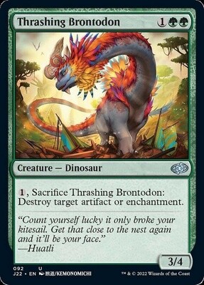 Thrashing Brontodon (Jumpstart 2022, 92, Nonfoil)