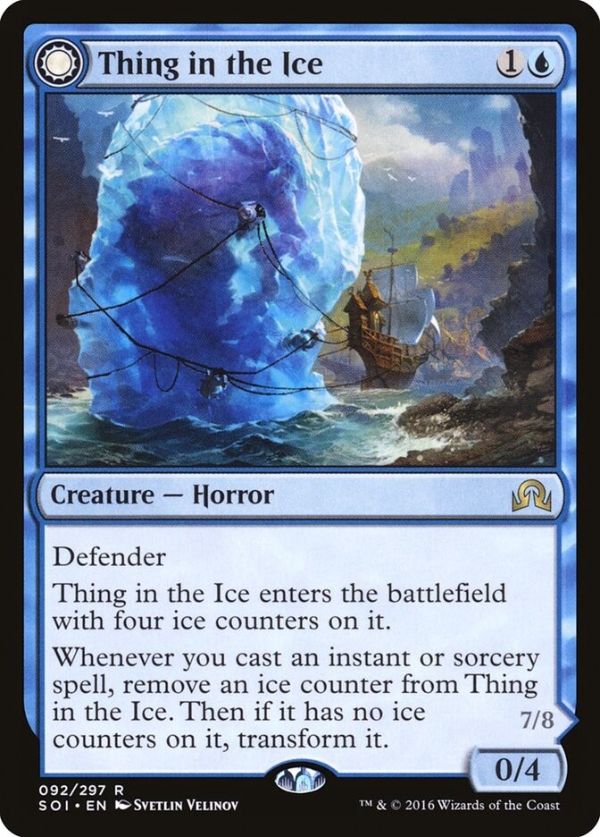 Thing in the Ice // Awoken Horror (Shadows over Innistrad, 92, Nonfoil)