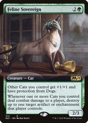 Feline Sovereign (Core Set 2021, 374, Nonfoil)
