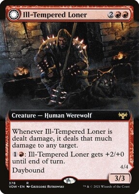 Ill-Tempered Loner // Howlpack Avenger (Innistrad: Crimson Vow, 378, Foil)