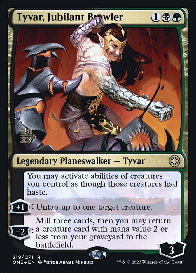Tyvar, Jubilant Brawler (Phyrexia: All Will Be One Promos, 218s, Foil)