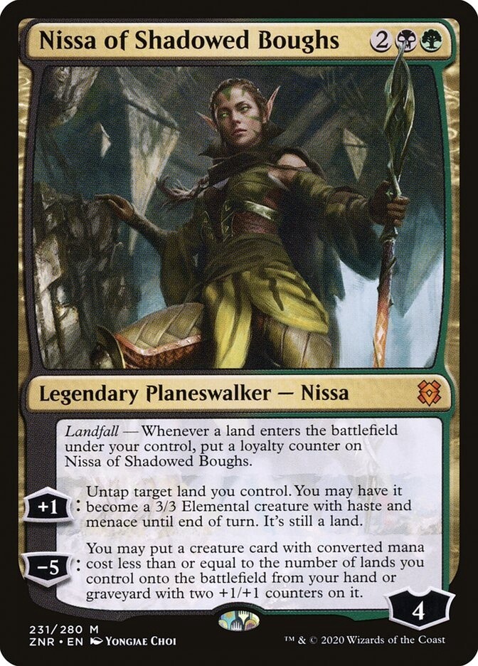Nissa of Shadowed Boughs (Zendikar Rising, 231, Nonfoil)