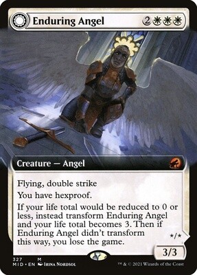 Enduring Angel // Angelic Enforcer (Innistrad: Midnight Hunt, 327, Foil)
