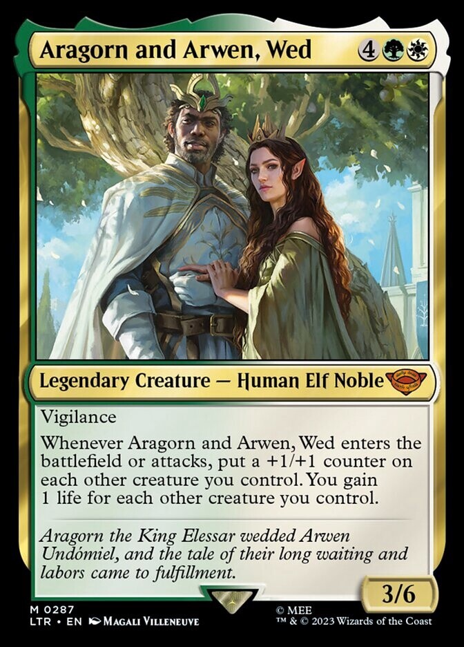 Aragorn and Arwen, Wed (The Lord of the Rings: Tales of Middle-earth, 287, Foil)