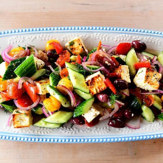 Roasted Greek Salad (Vegetarian)