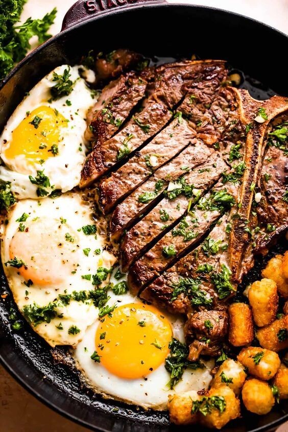 Steak with Eggs