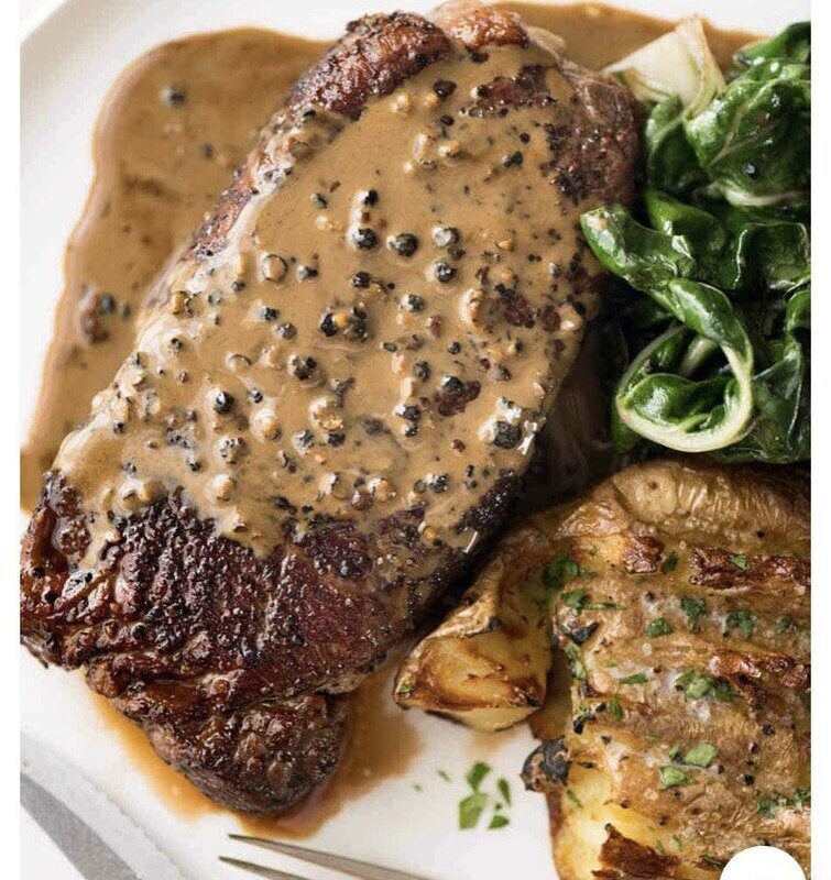 Pepper crusted steak