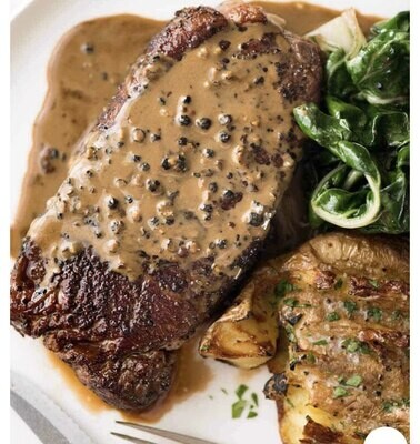 Pepper crusted steak