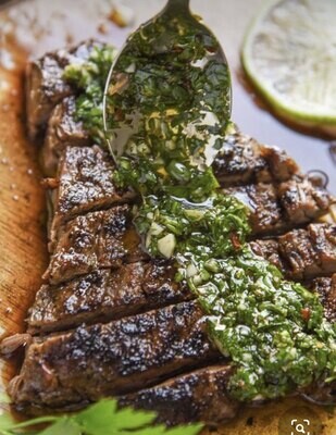 Pan seared steak with chumichuri