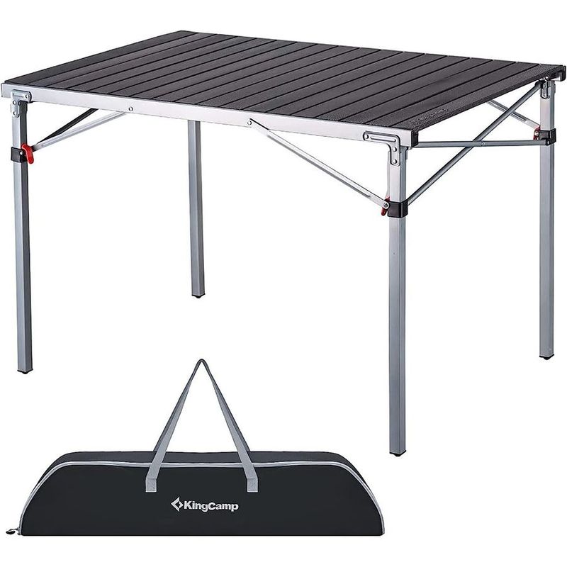 Aluminum Folding Camp Table - Lightweight, Portable, Roll Up