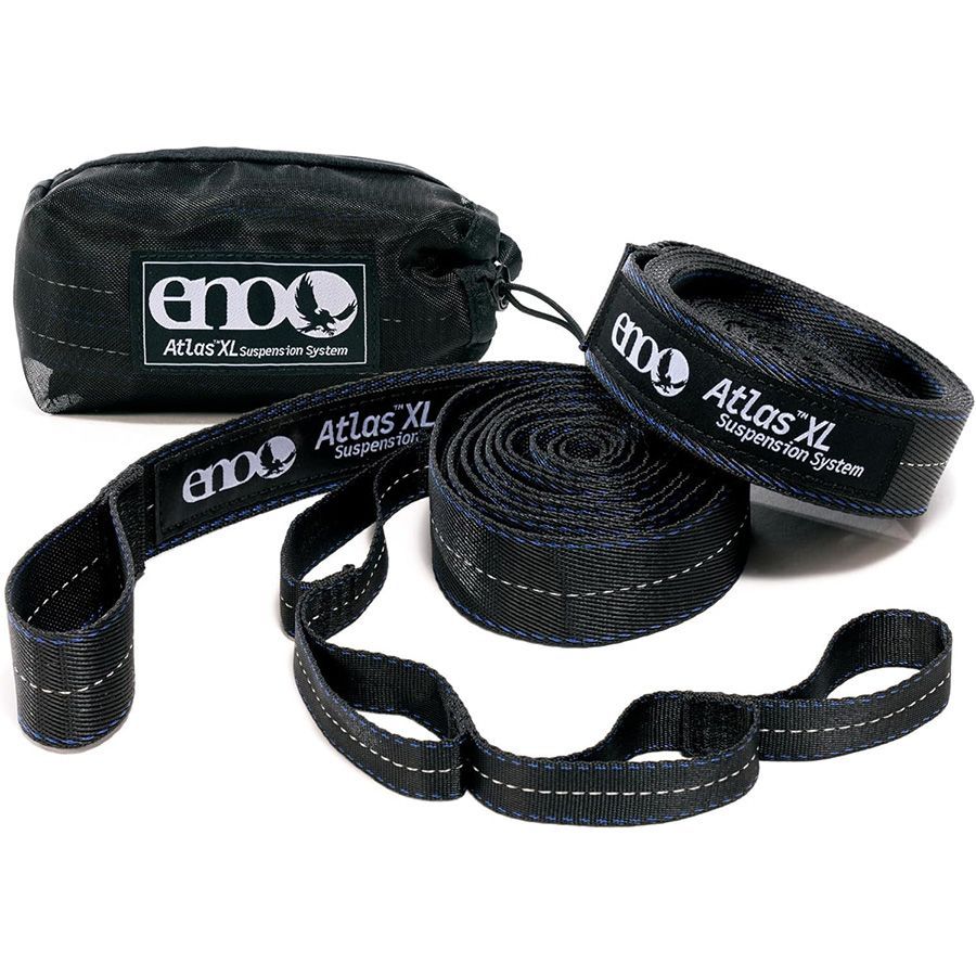 ENO Atlas Suspension System - Tree Strap for Hammock - Accessories for Camping, Hiking, and Backpacking - Black/Royal