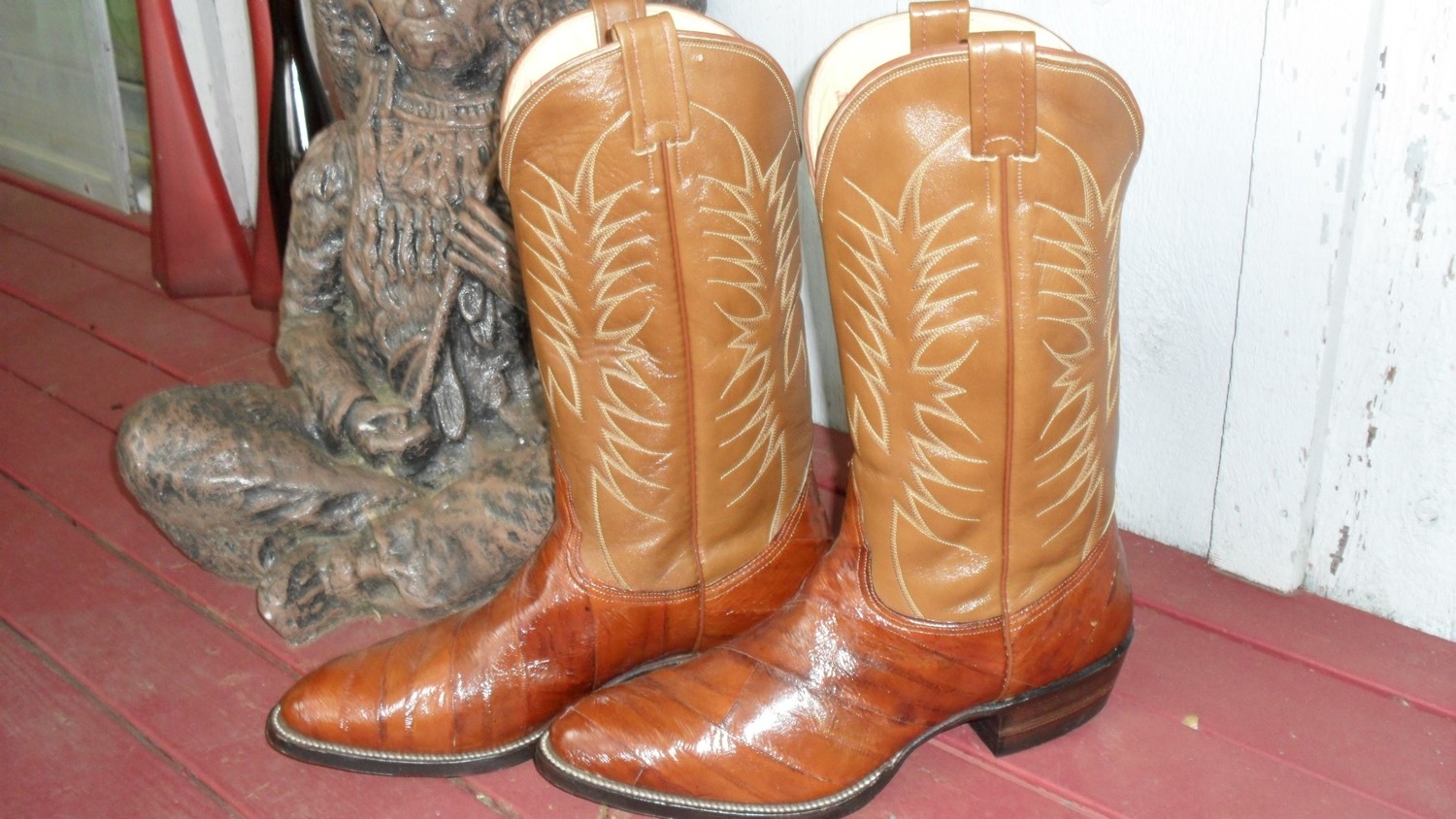 justin eel skin boots