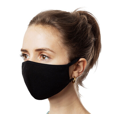 Solid Black Face Mask