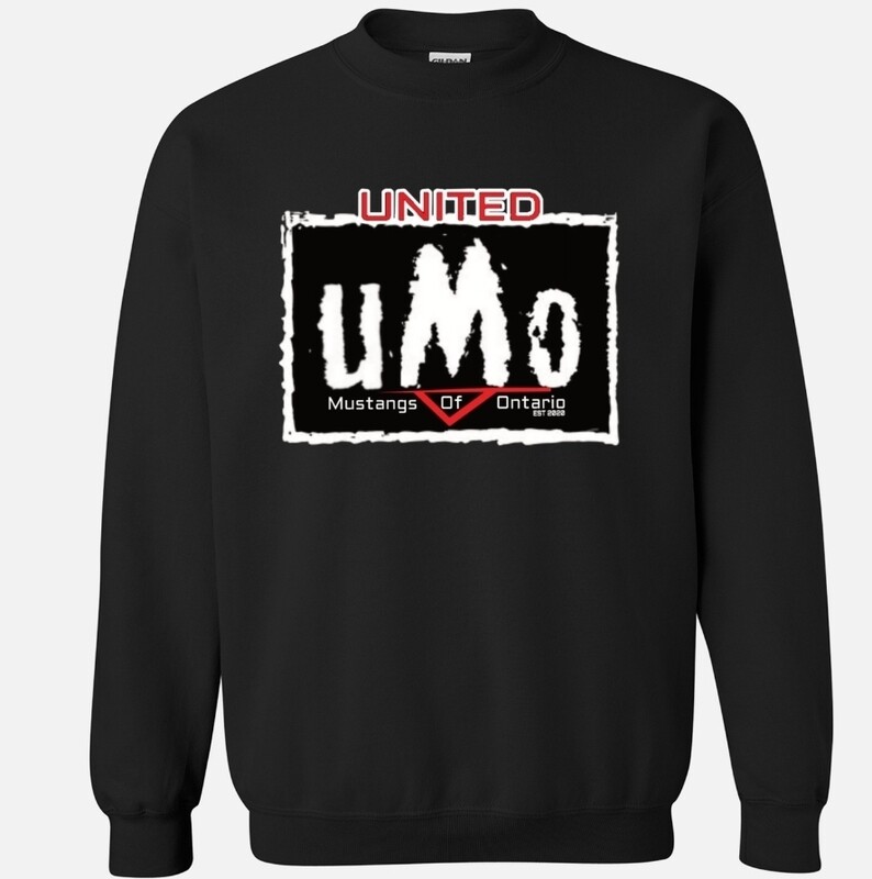 United Mustangs of Ontario Black Crew Neck Long Sleeve Sweatshirt