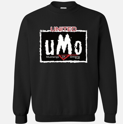 United Mustangs of Ontario Black Crew Neck Long Sleeve Sweatshirt