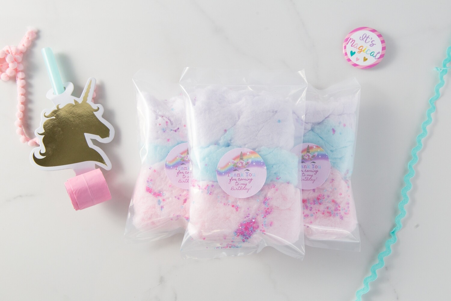 Unicorn Fluff | Unicorn Themed Cotton Candy Party Favors Unicorn Fluff | Unicorn Themed Cotton Candy Party Favors