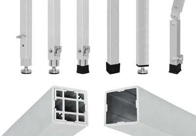 TM300/2X1 Tarima para patas de 50 x 50 mm. Carga máxima: 750 kg/m2 (patas no incluidas)