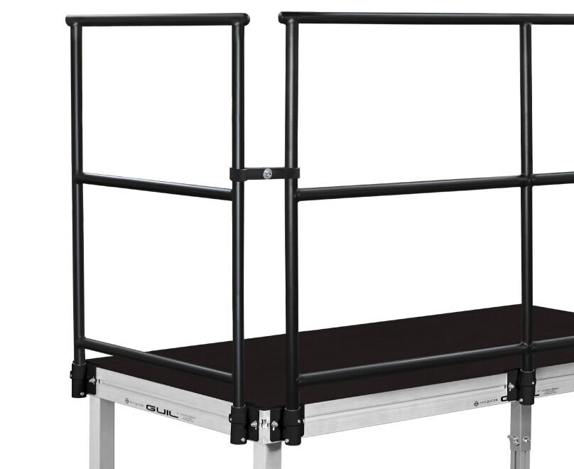 TMQ/GTR-1/N Quitamiedos de aluminio para modulo grada con forma trapezoidal.