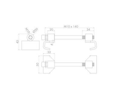 TMU-02/441 Sistema de unión interno Marco-Marco para tarimas TM441