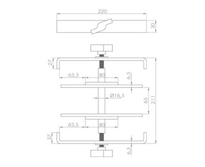 Sistema de unión de acero inoxidable para cuatro patas Ref. TMU-08