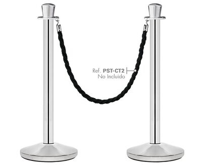 PST-41 Poste de acero inoxidable de cuatro enganches Cabezal intercambiable