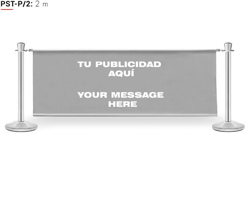 PST-P/2-2 KIT de 1 tubo de 2 metros para colgar lonas en los postes modelo PST-41