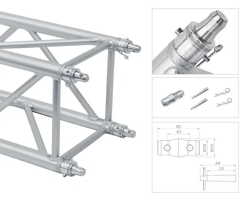 Sistema de unión para trusses cuadrados Ref. UTR-10 Sistema de unión para trusses cuadrados Ref. UTR-10
