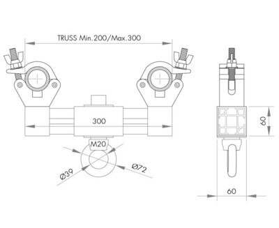 Adaptador para la elevación y suspensión de trusses Ref. TQ-AD1