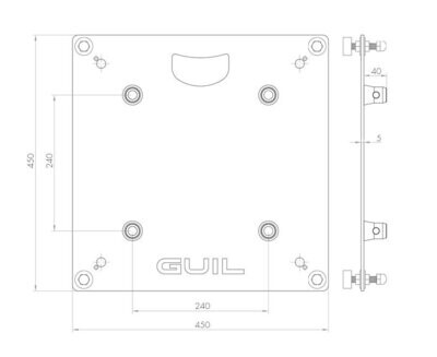 Base con niveladores para truss cuadrado ref. TQN290 Ref. TQN290-AC/N