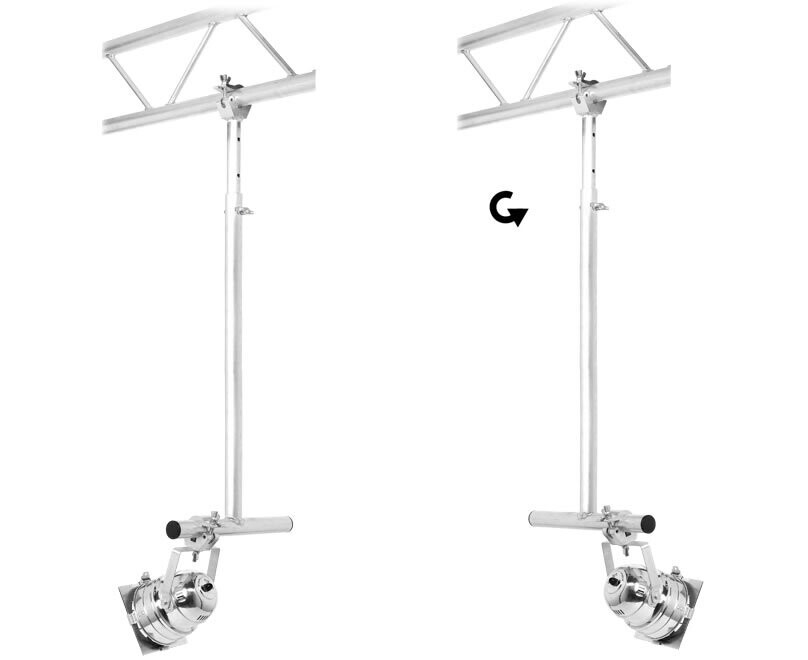 Brazo telescópico para su anclaje a truss (9 posiciones de 115 cm a 195 cm) Ref. TTL-02 Brazo telescópico para su anclaje a truss (9 posiciones de 115 cm a 195 cm) Ref. TTL-02