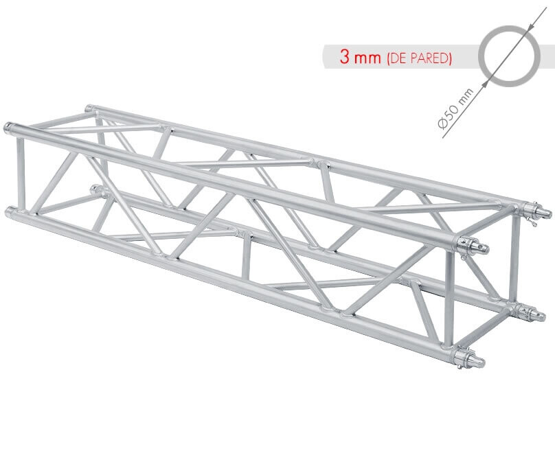 Truss cuadrado reforzado de 40 x 40 cm (espesor: 3 mm) Ref. TQN400XL/1000