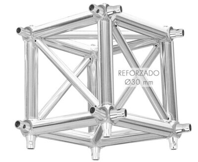 Cubo de aluminio reforzado de 2 caras para unión de trusses TNQ400XL Ref. DDO/TQN400XL-2